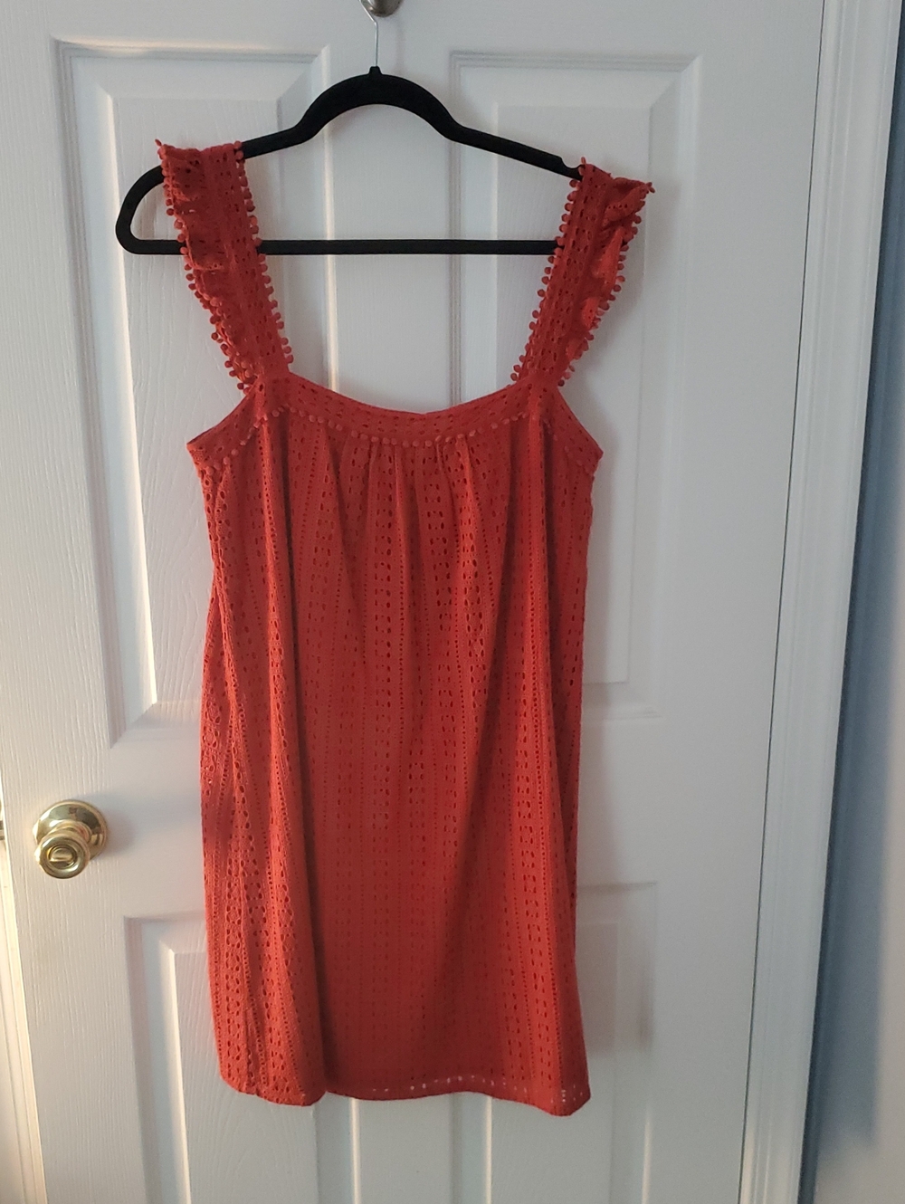 Sezane Red Eyelet Sundress